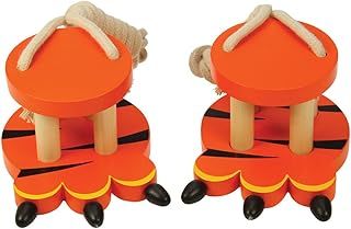 Bigjigs Toys Wooden Tiger Footwalkers - Stilts