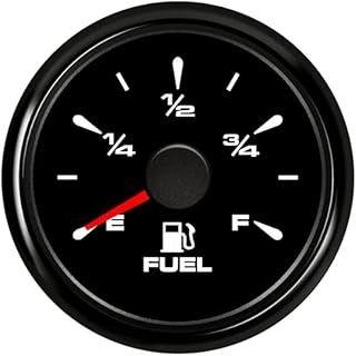 KAOLALI Fuel Gauge, Fuel Level Meter 52mm 0-190ohm 240-33ohm LED Digital Fuel Level Indicators 1/2 E-F 3/4E-F