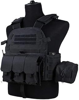 Black Color 600D Nylon Molle Tactical Vest Body armor Hunting plate Carrier Airsoft 094K M4 Pouch Combat Gear