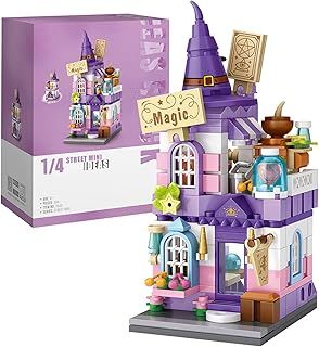 MEIEST Mini City Shop Street View Building Blocks Model Set,Simulation Architecture Collection Particle Construction Building Bricks Toy,Home Decoration,14+(Magic House)