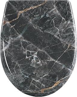 WOLTU Toilet Seat Soft Close, Quick Release for Standard Toilets O-Shaped Loo Seat, Top/Bottom Mounting, Anti-Bacterial Duroplast Toilet Seat with Adjustable Hinges, 2454