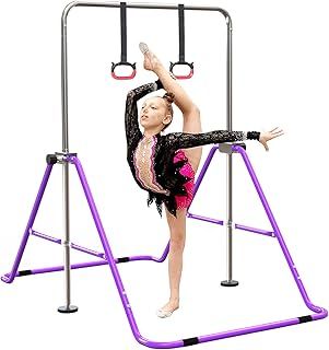 FBSPORT Gymnastics Bars, Horizontal Bar Expandable Gymnastics Kids Bar Folding Bar Junior Training Bar Multifunction Gym Training Equipment Home Training Adjustable Height Kip Bar