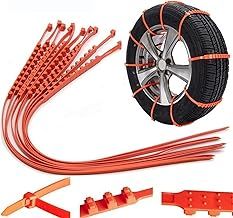 20PC Reusable Anti Snow Chains - Non-Slip Cable Tie, Universal Adjustable Emergency Snow Tire Chains for SUV Pickup Trucks, Snow Mud Chains - Tire Width 145-295mm