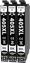 WYFYINK 405XL Compatible with Epson 405 XL 405XL Black Ink Cartridges for Epson WF 4820 for WorkForce Pro WF-3820 WF-3825 WF-4825 WF-4830 WF-7310 WF-7830 WF-7835 WF-7840 Printer (3 Black)