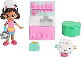 Gabby’s Dollhouse, Lunch and Munch Kitchen Set with 2 Toy Figures, Accessories and Furniture Piece, Kids’ Toys for Ages 3 and above
