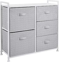Amazon Basics Fabric 5-Drawer Storage Organizer Unit for Closet, White