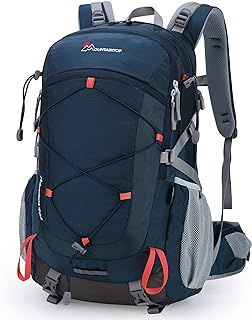 MOUNTAINTOP 40L Hiking Backpacks Trekking Rucksack with Rain Cover Light Daypacks for Travel Camping Climbing Mountaineer Outdoor Sport