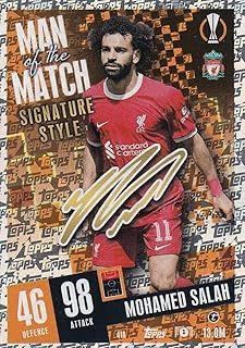 Topps Match Attax 2023 2024 Mohamed Salah Man Of The Match Signature Style Card