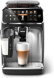Philips 5400 Series Fully Automatic Espresso Machine - 12 Coffees, Easy-To-Clean LatteGo Milk System, Intuitive Display, Customizable Coffee Settings, Sleek Design(EP5446/70)