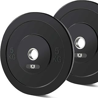 KK Rubber Weight Plate Set - 2 Inch Bumper Weight Plates – Durable Barbell Weights Set - Dumbbell Plates For Training & Weightlifting