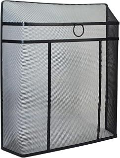 Oakengates Fire Guard Fire Place Screen - Study Freestanding Black Powder Coated Steel Fireplace Accessory - 71cm (H) x 16cm (W) x 61cm (L)