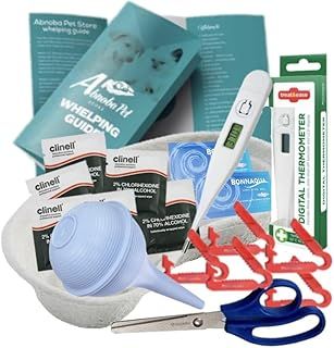 Alpha Dog Choice Whelping Kit Puppies & Queening Kittens - Sterile Bulb Aspirator & more pet birthing supplies 900