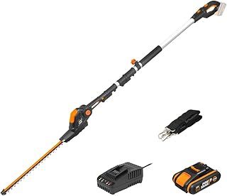 WORX WG252E 20V Cordless Pole Hedge Trimmer, 45cm Blade, 3.2M Reach, with Battery and Charger