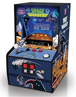 My Arcade Space Invaders Mini Arcade Machine - Micro Player Table Top Arcade Machine, Portable Handheld Game, Retro Gaming Console, Mini Retro Games Machines for Kids & Adults