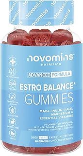 Novomins Estro Gummies – Womens Multivitamins - with Vitamin D, B6, B12, Maca & Kale Extract, Inulin - 60 Vegan Gummies