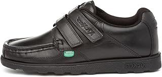Kickers Fragma Moc Toe Twim Strap Leather School Shoe