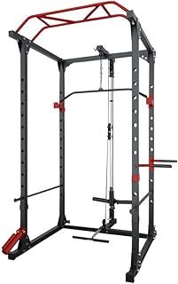 Strongway® Multi-Gym Power Cage with Dual Pulley System Pull Up Bar Squat Rack Power Rack Weight Lifting Home Gym Fitness