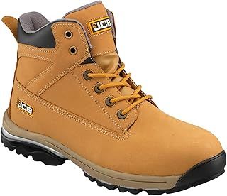 JCB - Men's Safety Boots - Workmax Chukka Work Boots - Nubuck - Durable and Protective - Ideal for Work Environments Workwear - Size 9 UK, 43 EU - Black