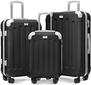 LUGG Travel Suitcase Set - Skywander 3-Piece Hard Shell Luggage, 20" 24" 28" Strong & Lightweight with Secure TSA Lock, Smooth 360° Wheels & Resilient Handle - Airline Approved