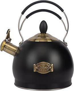 Whistling Tea Kettle Stainless Steel Teapot, Teakettle for Stovetop Induction Stove Top, Fast Boiling Heat Water Tea Pot 2.6L Quart
