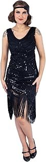 Ro Rox Great Gatsby 1920's Cocktail Party Sequin Tassel Flapper Dress Vintage
