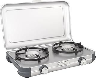 Campingaz Camping Kitchen 2 Camping Stove | 2 x 2000 Watts | 2-Burner Gas Stove with removable pan Supports | portable & compact