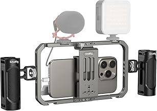 SMALLRIG Mobile Phone Video Rig Kits Aluminum Handheld Stabilizer for iPhone for HUAWEI and Other Android Phones for Tiktok/Youtube Live Streaming/Vlogging - 4121