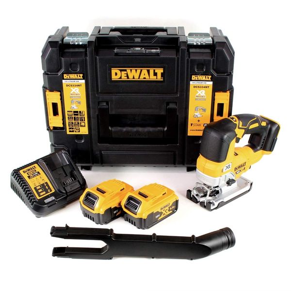DeWalt DCS334P2 18v XR Cordless Brushless Top Handle Jigsaw 2X Batteries + Case