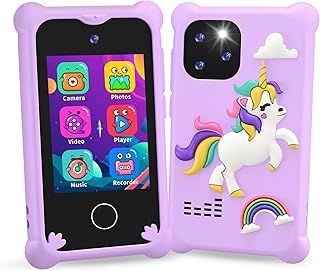 Kids Dual Camera Phone for Girls - 2.8" Touchscreen, Unicorn Christmas Birthday Gifts for 3-11 Year Olds