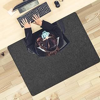 Office Chair Mat for Hardwood Floor 90X140cm Floor Protector Mat Anti-Slip Floor Mat for Office Chair, Desk Chair Mat for wooden Floors Dark Gray