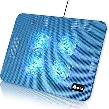 KLIM Serenity + Laptop Cooling Pad for Laptop + 11 to 15.6 inches + Perfect for Small and Medium Laptops + Stable and Sturdy Metal Grid + Silent Laptop Cooling Stand + Blue
