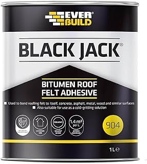 Everbuild Black Jack 904 Roof Felt Adhesive – High Strength – Black – 1 Litre