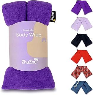Zhu-Zhu Lavender Body Wrap Wheat Bag Microwavable Purple Fleece Microwave Heat Pad Soothing Heat Pack Hot Therapy Neck and Shoulder Pain Relief