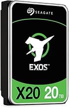 Seagate Technology Exos X20, 20TB, 3.5-Inch SATA Hard Drive at 6GB/s, 7,200 RPM, 2.5M MTBF, 512e and 4Kn FastFormat, Low Latency with Enhanced Cache (ST20000NM007D), Green