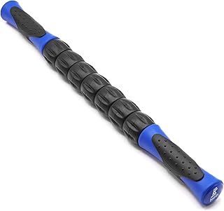 Beenax Muscle Therapy Massage Stick, 360° Tension Reduction - Ridged Gears for Trigger Points, Deep Tissue, Myofascial Release, Leg, Quads & Calf Tightness - Relieve Soreness, Cramps and Pain