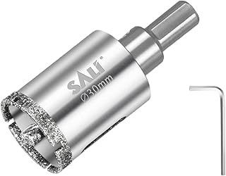 SALI Diamond Drill Bit 30 mm Diamond Hole Saw Drill with Center Guide Bit Glass Hole Saw Core Drill Bit for Glass/Tile/Ceramic/Marble/Limestone/Fiberglass/Porcelain Cutting
