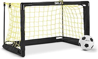 SKLZ Pro Mini Goal with 5" Soft Ball - Easy Assembly, Compact Design for Endless Fun - Perfect for Indoor and Outdoor Use, Enhances Soccer Skills and Coordination