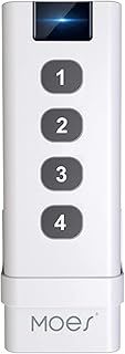 MSL ZigBee Smart Switch, Wireless 4 Gang Remote Portable, 12 Scene Switch with Remote Control, Only Work with Zigbee Hub