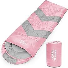 Sleeping Bag for Adults & Kids 3-4 Season Warm Weather and Winter Lightweight, Waterproof for Teens, Men's Indoor & Outdoor Camping/Traveling/Hiking