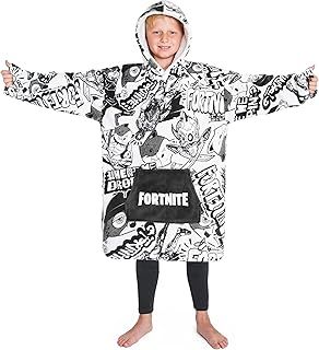 Fortnite Oversized Hoodie Blankets for Boys Fleece Extra Long Warm Wearable Hooded Poncho for Kids and Teens 14+, Gamers Gifts
