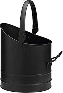 Fireside Premium Quality 10” Black Coal Bucket Pail/Coal Hod/Mini/Fireside/Scuttle/Helmet with Carry Handle