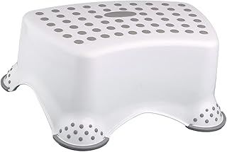Toilet Training Kids Non Slip Up Step Stool Unisex for Safe Toddler Loo Potty Training in The Bathroom and Home (White)