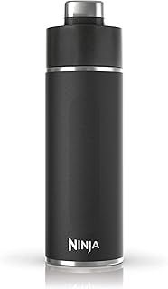 Ninja Thirsti Water Bottle and Flask 530 ML With Leak-Proof Lid, Designed For Carbonated, Hot & Cold Drinks, Ideal For Travel & Sports, Triple Insulated, Stainless Steel Bottle, Black, DW1801EUUKBK