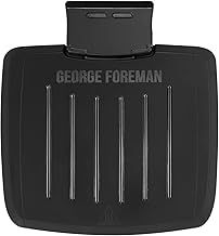 George Foreman Immersa Medium Electric Grill [Removable Control Panel allows grill machine to be fully washable & dishwasher safe, Energy saving, Healthy, Toastie, Panini, Hot plate, BBQ] Black 28310