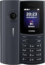 Nokia 110 4G Feature Phone with 4G, Camera, Bluetooth, FM radio, MP3 player, MicroSD, Long-Lasting Battery, and Pre-loaded Games, Dual Sim - Blue