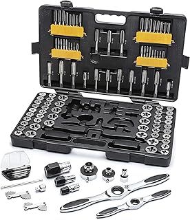 GearWrench 82812 SAE, Metric Ratcheting Tap and Die Set, 114 Pc.