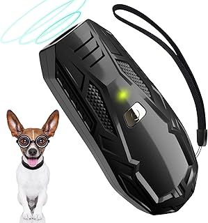 Anti Barking Device, Handheld Ultrasonic Dog Barking Control Devices 16.4Ft Rechargeable Dog Barking Deterrent Device Dog Training Stop Barking No Bark Safe for Dog Indoor Outdoor Anti-Barking Device