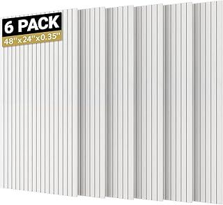 TONOR 6 Pack Large Acoustic Panels,47.2" X 23.6" X 0.35" Acoustical Wall Panel, Self-Adhesive Sound Proof Panels, Decorative Soundproof Wall Panels for Echo Absorption for Home Studio, Light Camel