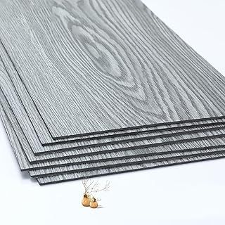 36pcs/5.02㎡ Self Adhesive Floor Planks Lino Flooring with Grey Wood Effect Floor Tiles Self Adhesive 2.0 mm Thick for Kitchen Living Room and Bathroom Floor Planks(5.02㎡,Grey)