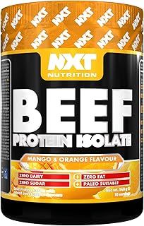 NXT Beef Protein Isolate 540g - High Protein Powder in Natural Amino Acids - Paleo, Keto Friendly - Dairy and Gluten Free | 540g | Mango & Orange